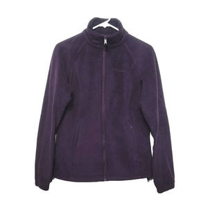 Columbia Purple Fleece Jacket Womens Size M Full Zip Outdoors Hiking Winter